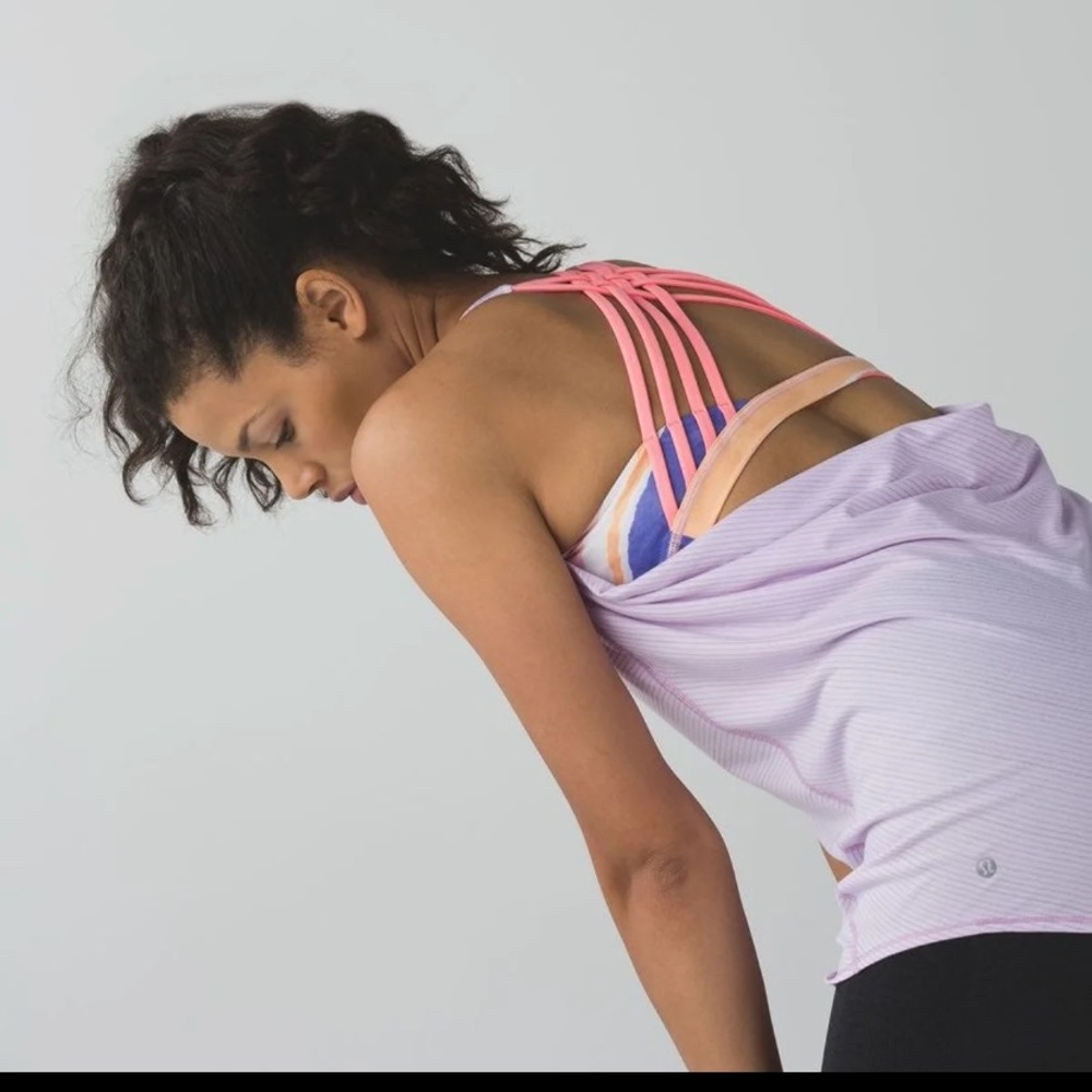 lululemon athletica Strappy Tank with Pink and Lavender Accents